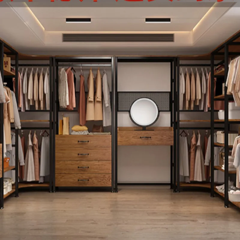 Open metal bedroom floor combination hanging clothes household walk-in cloakroom