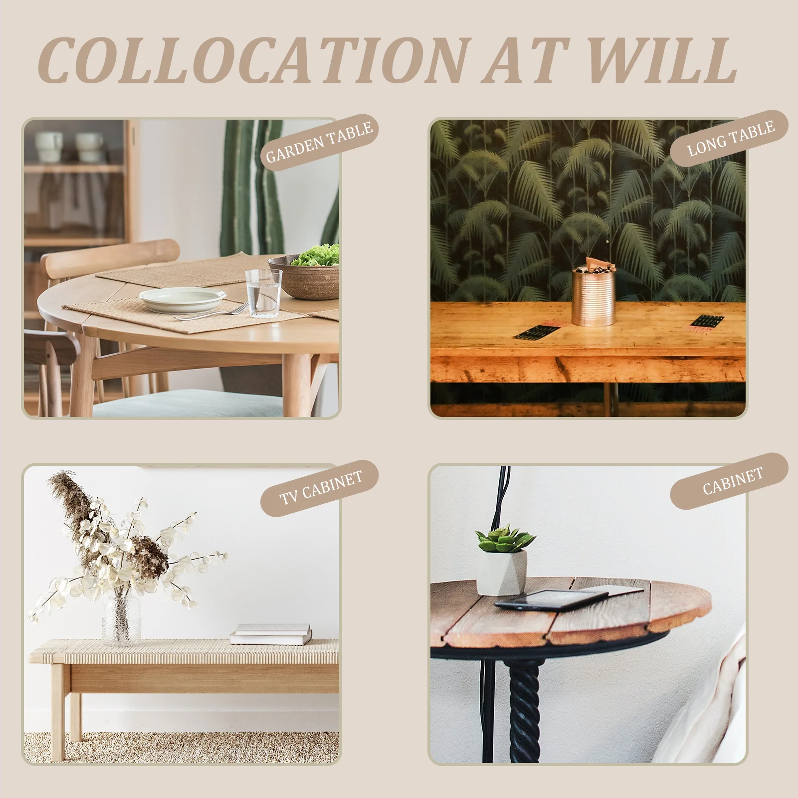 

1Pcs Crochet Tablecloth Beige Hollowed Lace Tassel Household Table Cover Decorative Table Flag for Dining Room Party Wedding