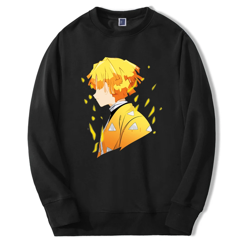 

2024 Hot Anime Demon Slayer Hoodies Sweatshirts Mens Zenitsu Mangas Graphic Streetwear Long Sleeve Fashion Streetwear Hoody