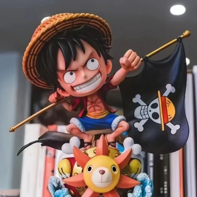 

Фигурка GK Carrying The Flag Luffy Scene Grass Hat Group Main Force Мультяшные периферийные украшения Модная игра Аниме Модель Подарочная игрушка