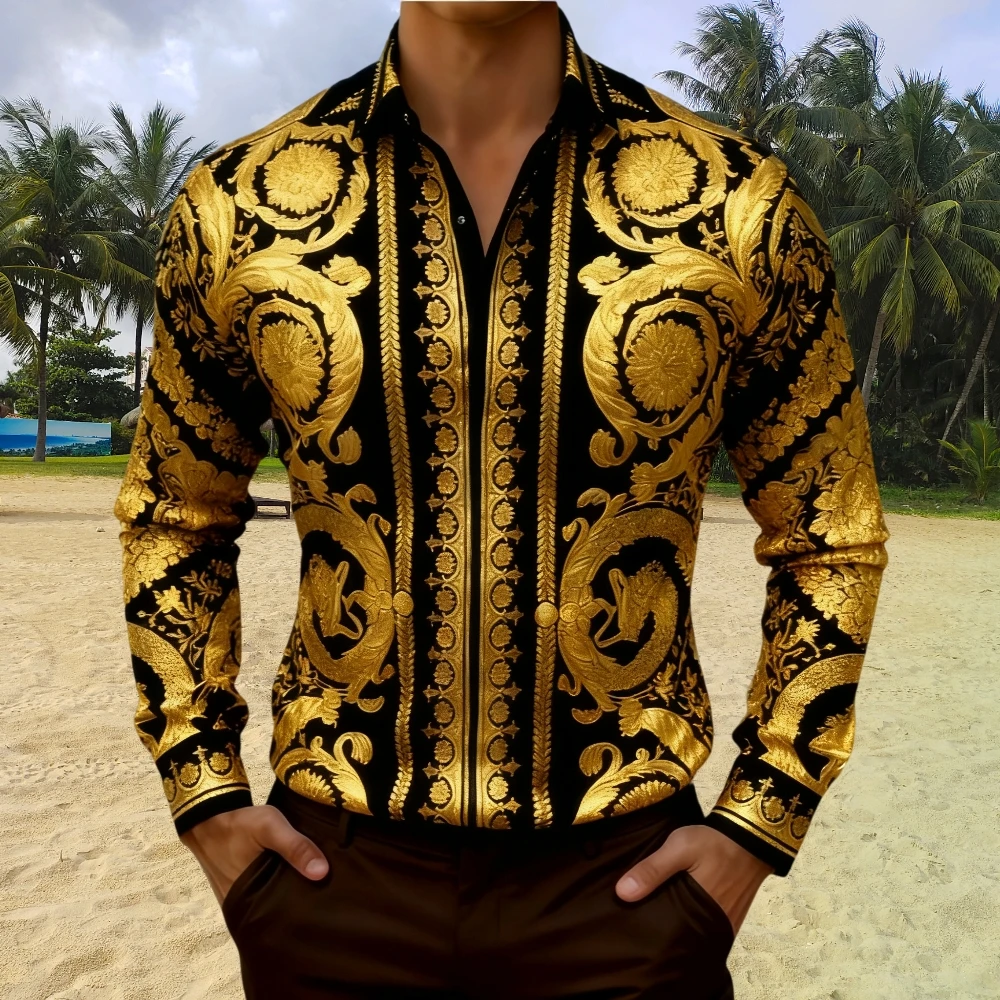 

New men's summer button-down shirt, a true men's T-shirt, a casual shirt, stylishly fitted, luxurious S-6XL party shirt, fast sh