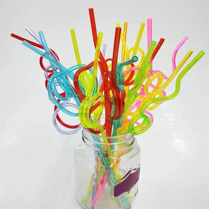 

3/10pcs Creative PET Cartoon Animal Mouse Shape Straws Plastic Colourful Reusable Straws Party Decoration Bar Drinkware Supplies