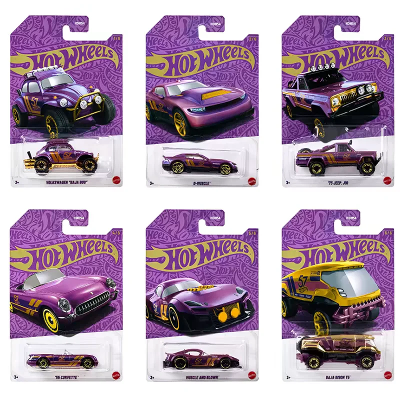 

Новый набор Hot Wheels Mattel 1/64 к 57-летию компании: оригинальная модель автомобиля из сплава Volkswagen Baja Bug Pickup, коллекционные подарки