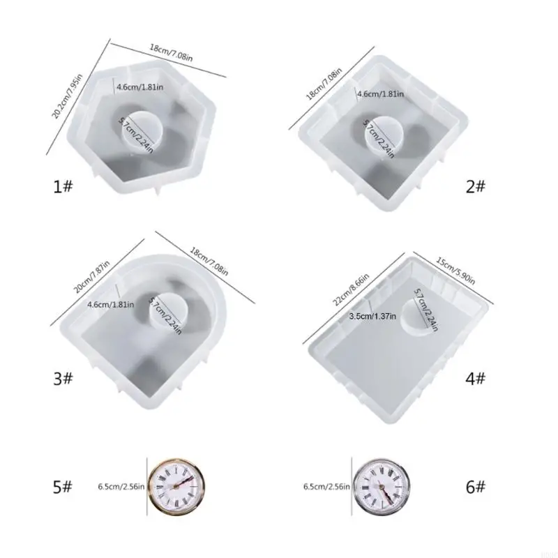 H0XC Bookend Table Clock Resin Morn