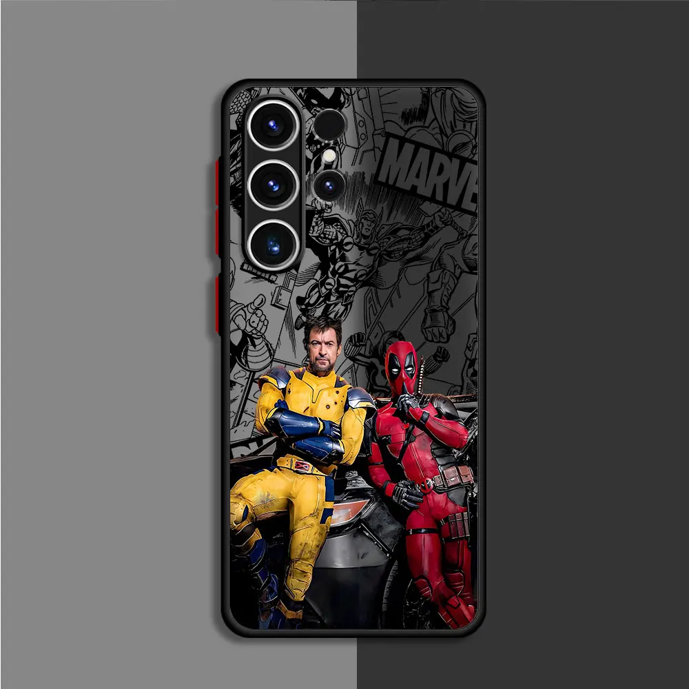 Matte Case for Samsung Galaxy S22 Plus S20 FE S24 Ultra S21 S10 Lite S9 S23 Ultra S9 Cover Deadpool And Wolverine Capa Funda 