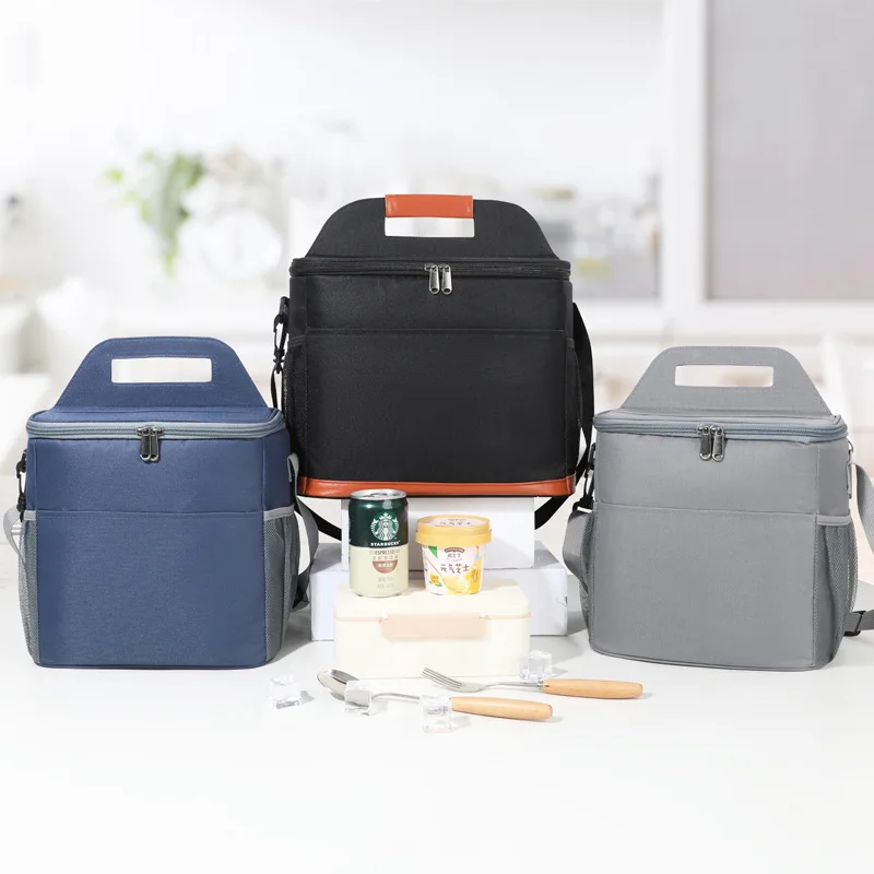 

Большая вместительная сумка-холодильник из водонепроницаемой ткани Оксфорд – переносная сумка-тоут через плечо для пикника и обеда на природе