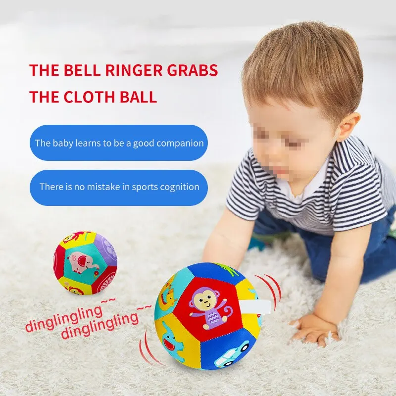 Baby Hand Grasp Ball Cognição Animal Hand Grasp Rattle Brinquedos interativos pai filho