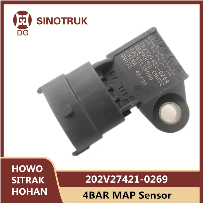 202V27421-0269 4BAR MAP Sensor For SIONTRUK HOWO T7H SITRAK C7H HOHAN N7G Truck Natural Gas Intake Pressure Temperature Sensor