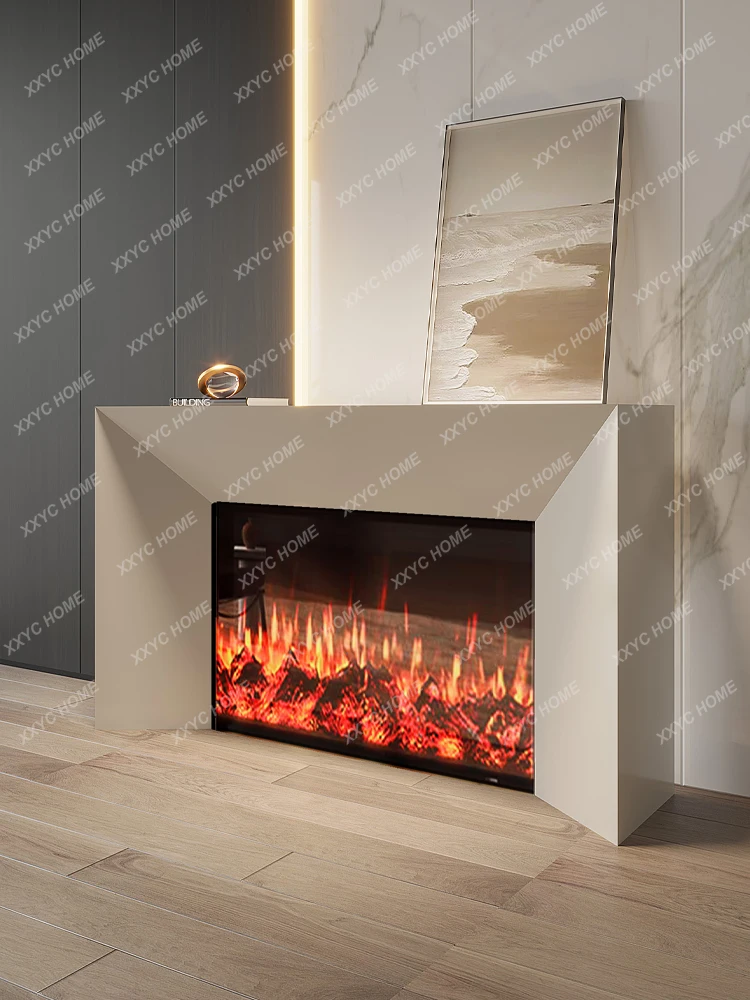 Console Tables Ultra-Narrow Fireplace Modern Wall Entry Nordic Simulation Flame a Long Narrow Table Bar Counter