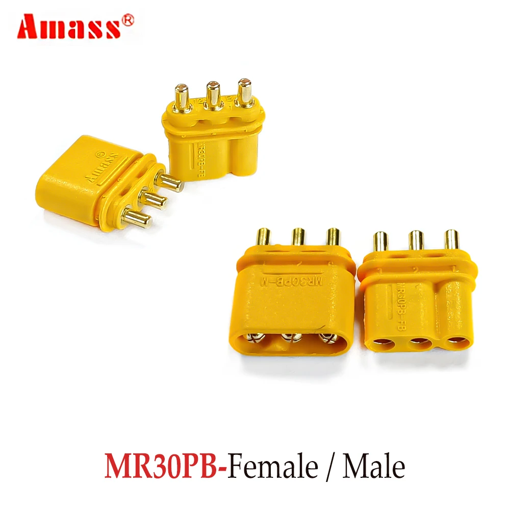 Amass MR30 MR30PB MR30PW Männlich Weiblich Stecker Stecker Adapter für RC Spielzeug Teil Lipo Batterie ESC Multicopter Flugzeug Teil