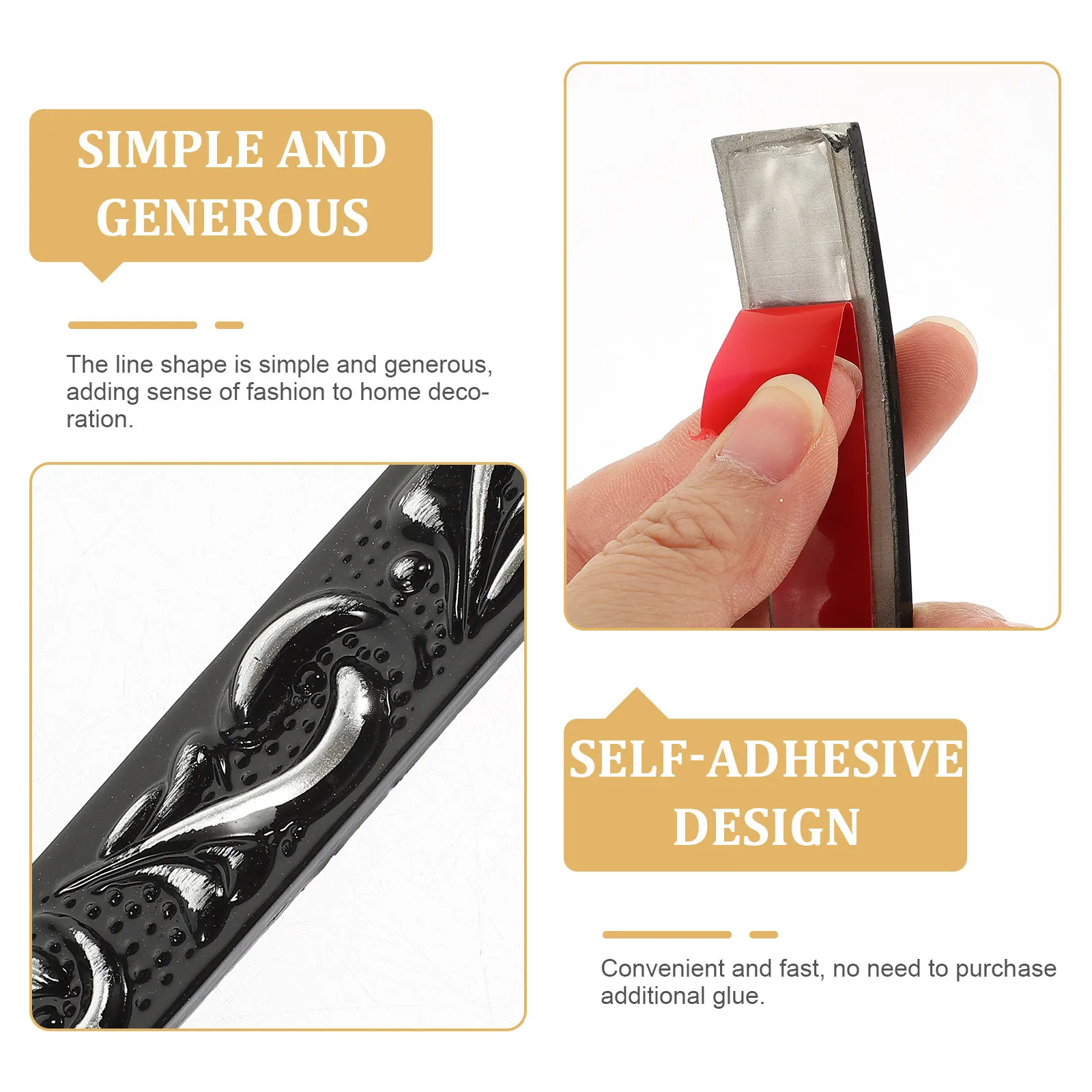 แถบปิดขอบติดผนังแบบม้วน 1 ม้วน แบบลอกติดได้ ยืดหยุ่น สำหรับตกแต่งขอบผนัง เพดาน ตู้ เคาน์เตอร์ กระเบื้อง