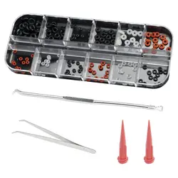 144pcs Rubber O Ring Assortment Kits 12 Sizes Made of Nitrile Rubber NBR Replacement for mini dental Implants