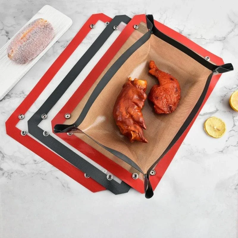 Silicone Baking Mat With Button Non-stick Reusable Heat Resistant Pastry Mat Leak Proof Cookie Sheet For Oven Baking - view 2