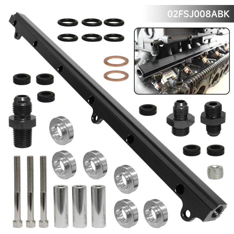 

Black High Flow Injector Fuel Rail For Toyota Soarer Supra MK III Crown 1JZ 1JZGTE 2.5L Engine 1986-1992