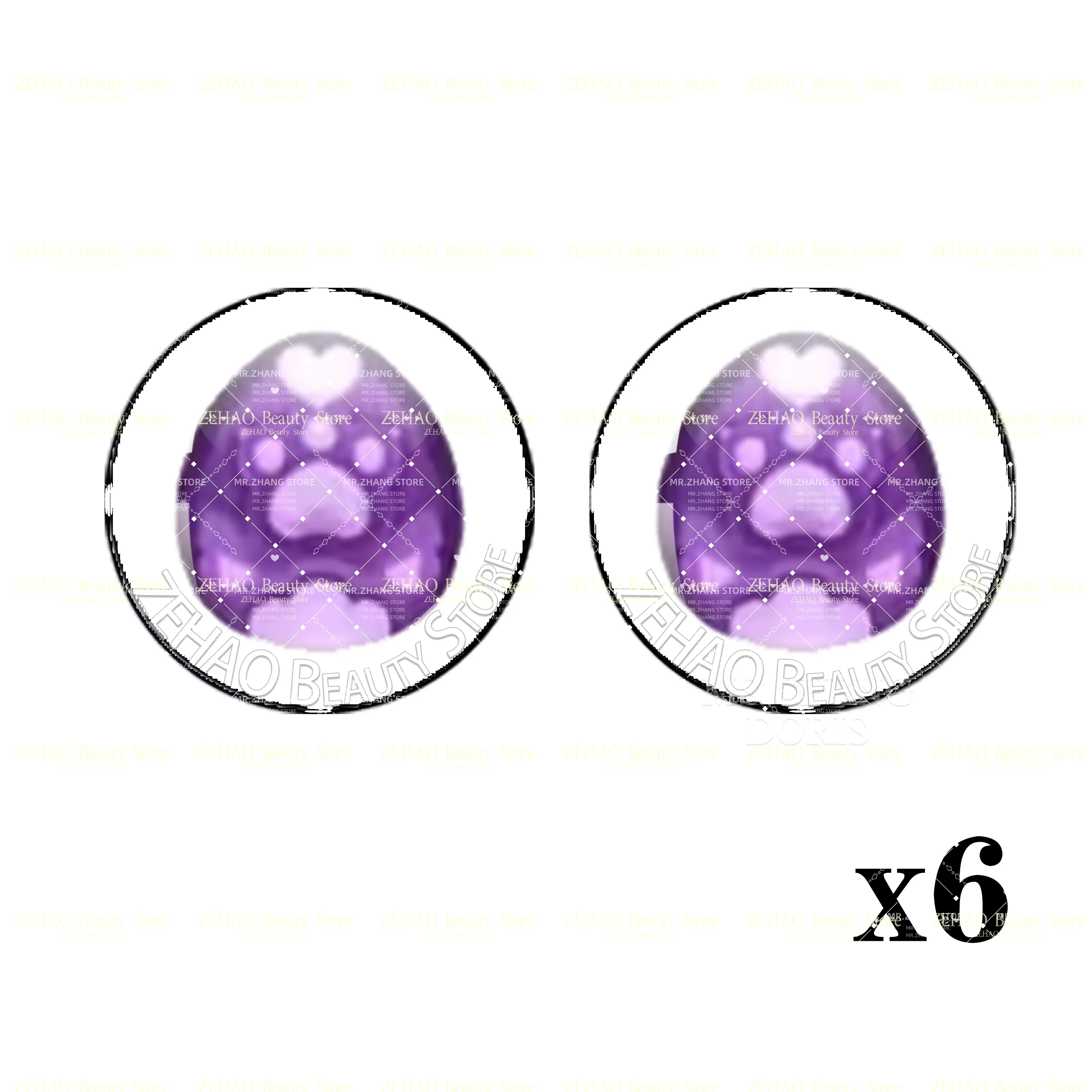 12PCS Glass Cabochon 10MM-40MM Colorful Purple ToneGlass Eyes   Doll BJD DOLL  DIY Handmade Accessories  JD020