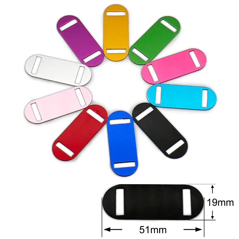 Zufällige Mischung, 100 Stück, blanko, Aluminium-ID-Tag, personalisierbar, für Hunde und Katzen, Namensschilder, individueller Anhänger, gravierbares Ornament-Zubehör