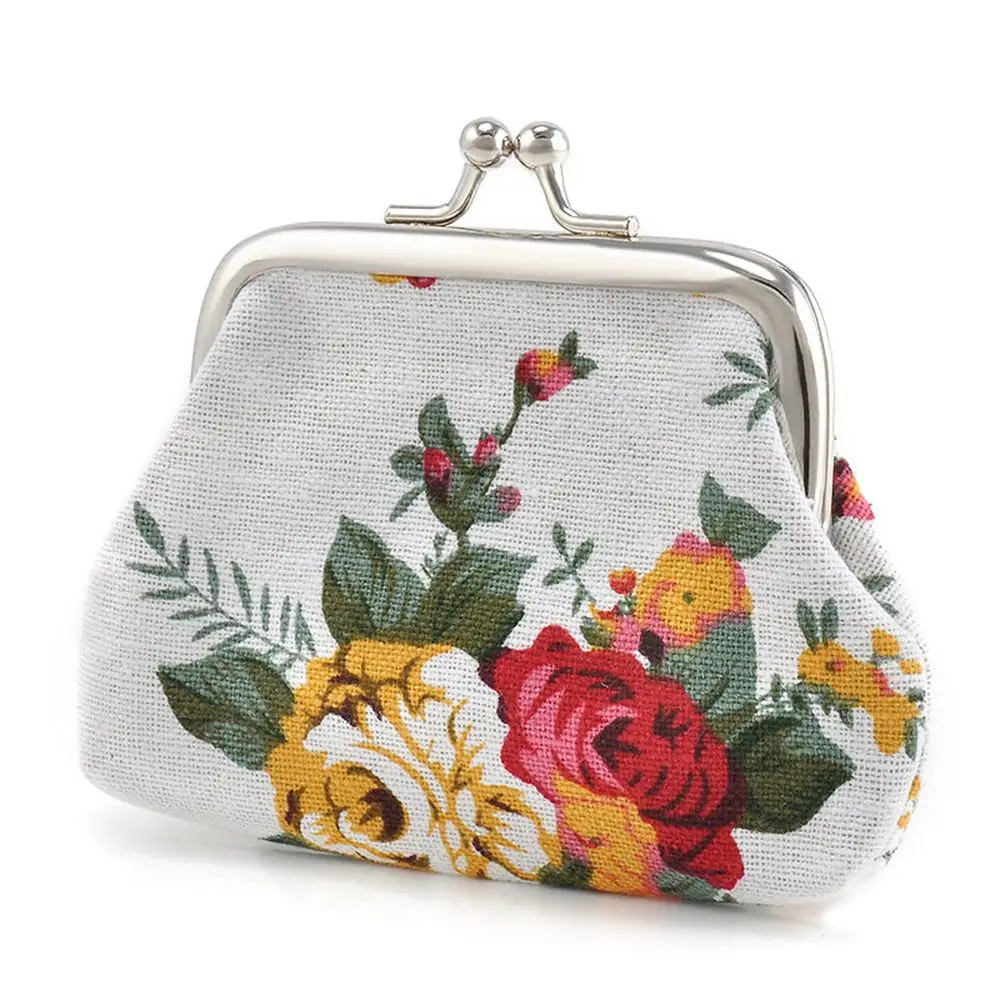 

Gift Lady Mini Retro Vintage Flower Small Wallet Clutch Bag Coin Purse Credit Card Holder