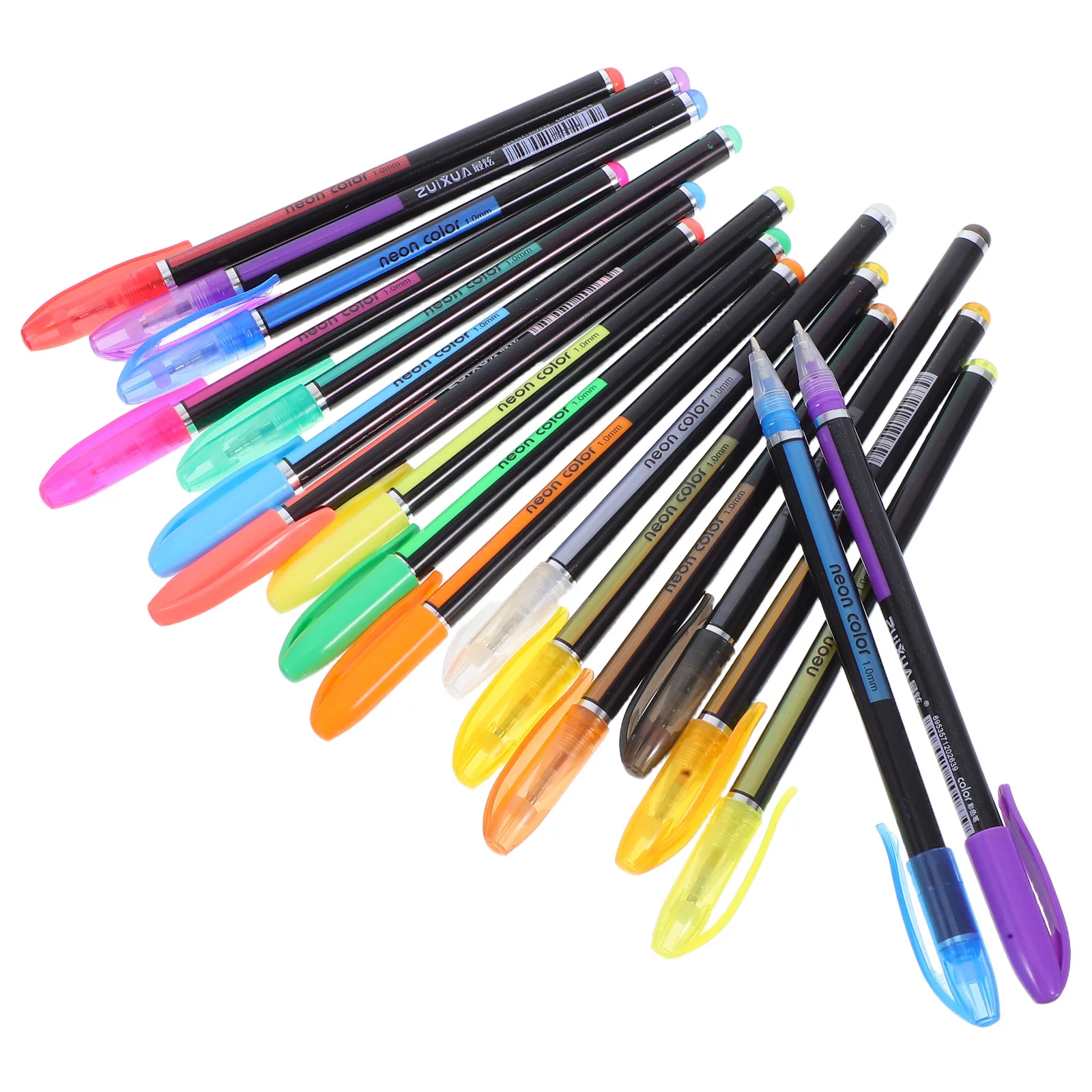 

18 Colors Gel Ink Pen 1.0mm Neon Color Pen Set Craft Drawing Painting Coloring Books Gift (Assorted Color)