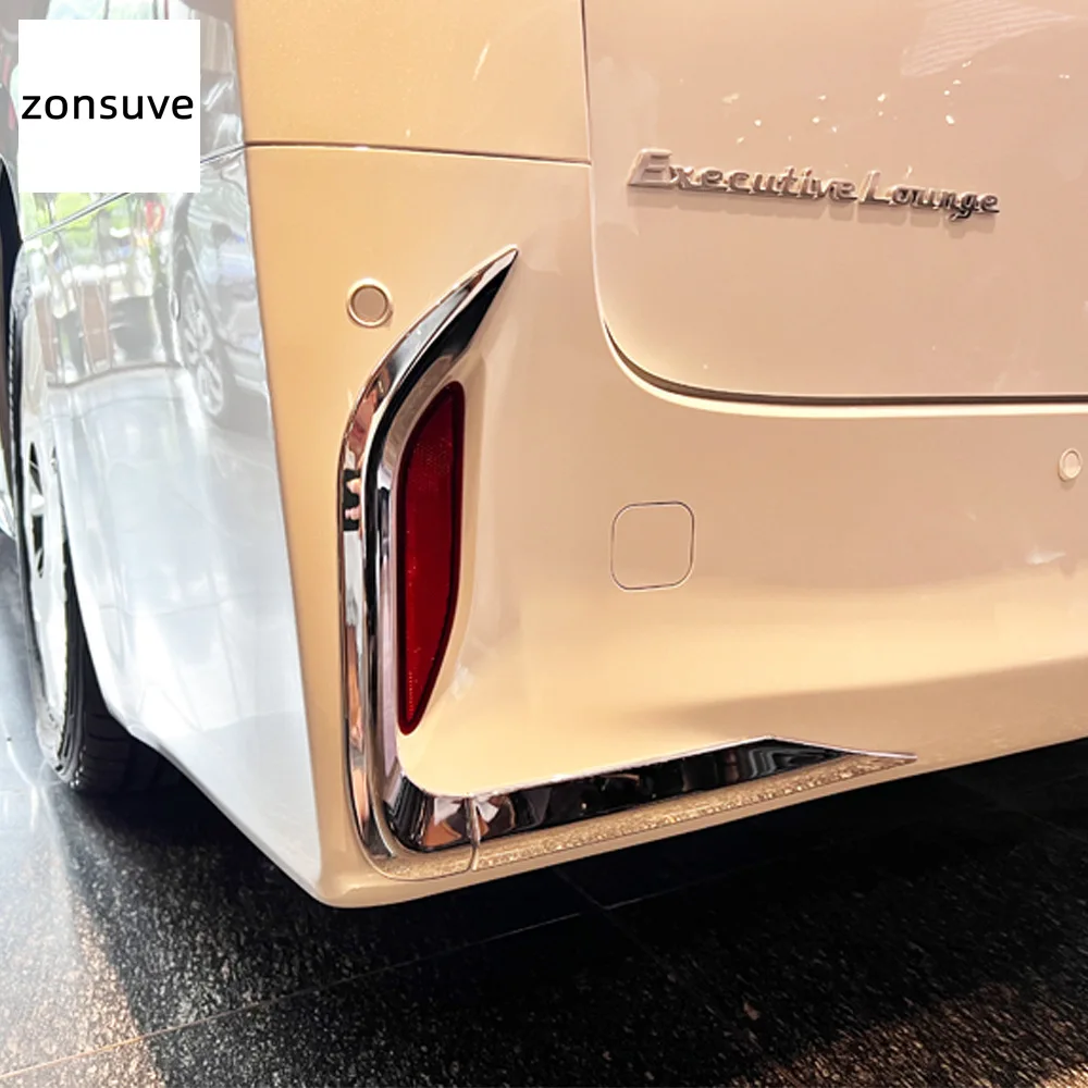 

For Toyota Alphard 40 Series 2023-2026 Rear Bumper Fog Light Chrome Trim Body Kit Accessory