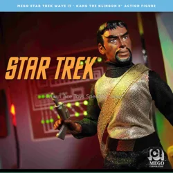 In Stock Mego Star Trek Kang The Klingon TNG Cmdr Will Riker 8in Action Figures Trendy Toy Desktop Model Classic Collectibles