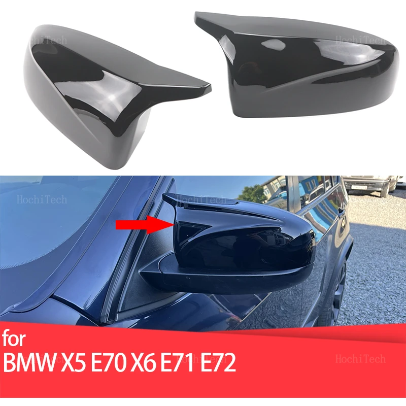 

2pcs High Quality Mirror Cover M Style Car Side Rearview Mirror Cover Cap Trim For BMW X5 E70 X6 E71 2008-2013