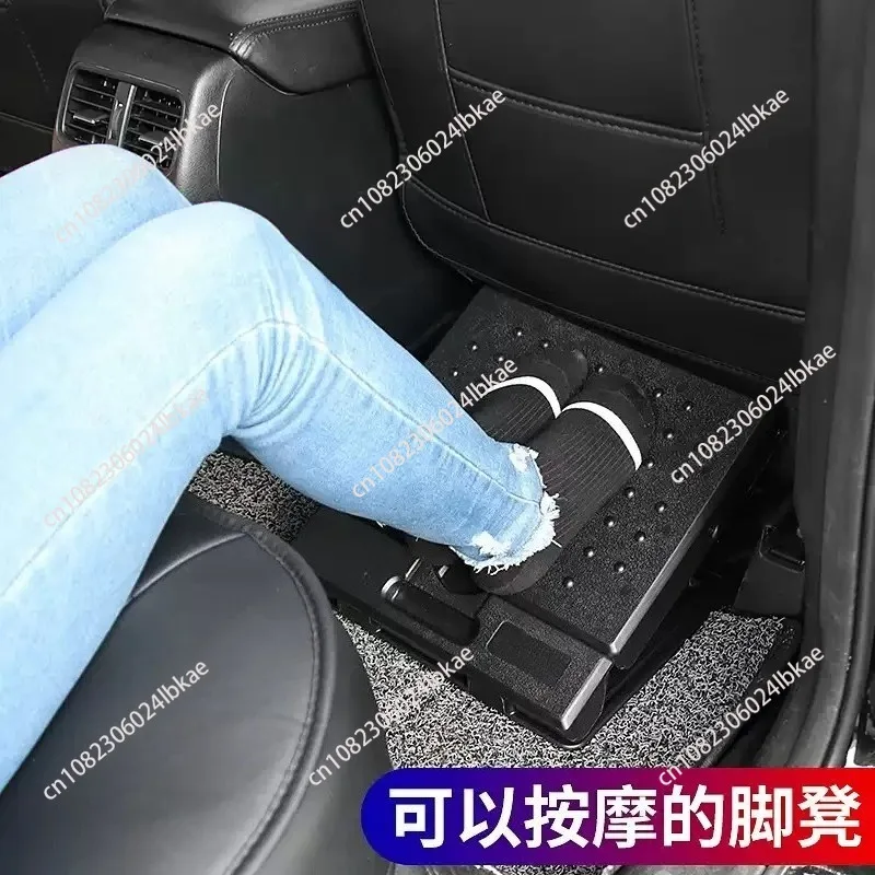 4-Level Height Adjustable Footrest With Removable Soft Foot Rest Pad Max-Load 120Lbs for Car Office Home Black, Gray, Brown