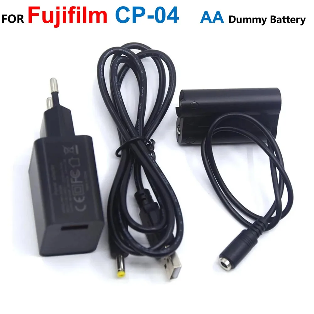 

CP-04 Coupler AA Fake Battery+USB Power Bank Cable+Charger For Fujifilm FinePix S9900w S9200 S8600 S2900HD HS11 HS25EXR Camera