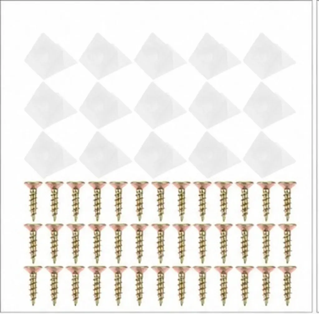 50Pcs Drawer Wedge with Screws Kit Heavy Duty Plastic Iron Material for Sagging Drawer Bottom Support Cabinet Board Leveling