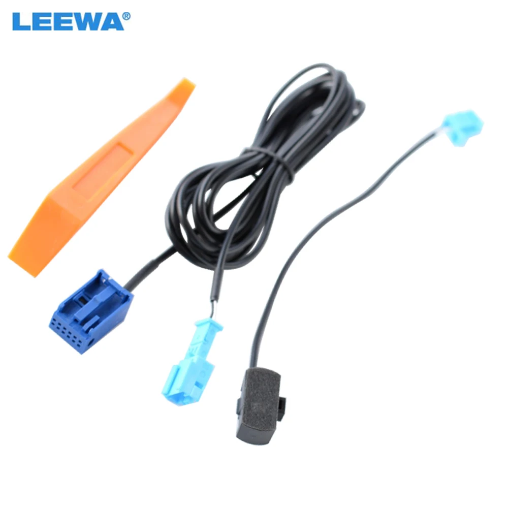 

LEEWA Car Bluetooth-compatible Wiring Harness + Microphone Kit For Peugeot Citroen RD45CD Host Professiona Radio Bluetooth Cable