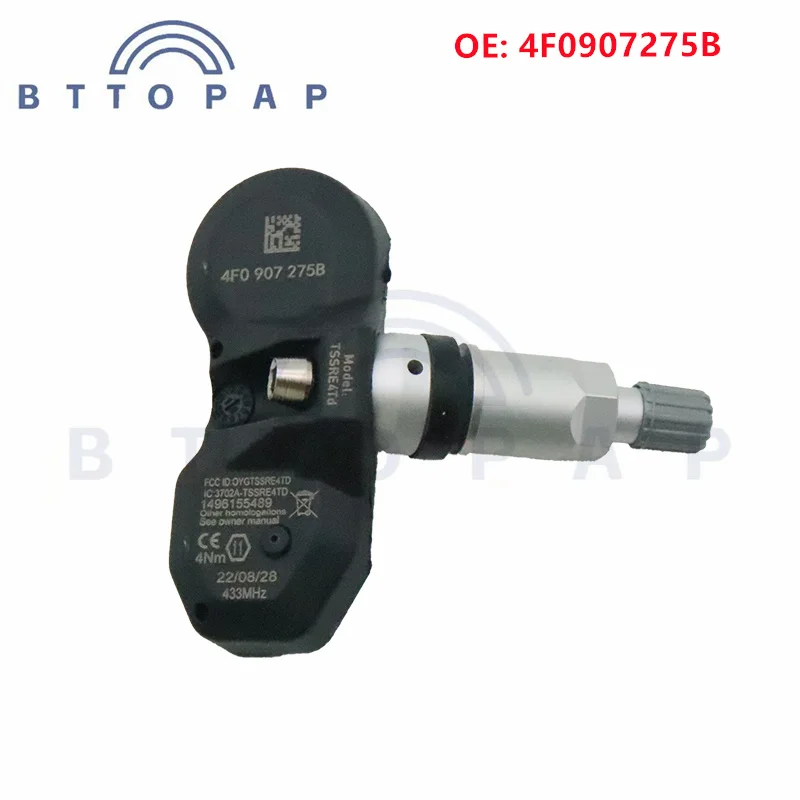 4F0907275B high quality Tire Pressure Sensor Monitoring System TPMS 433MHz For Audi A4 A6 2002/01-2008/12