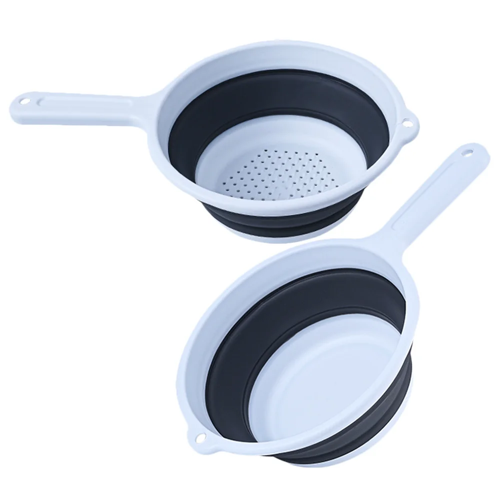 

1Set Folding Kitchen Colander Strainer Portable Water Ladle Handle Drain Fruit Vegetable Bath Use Plastic Water Ladle