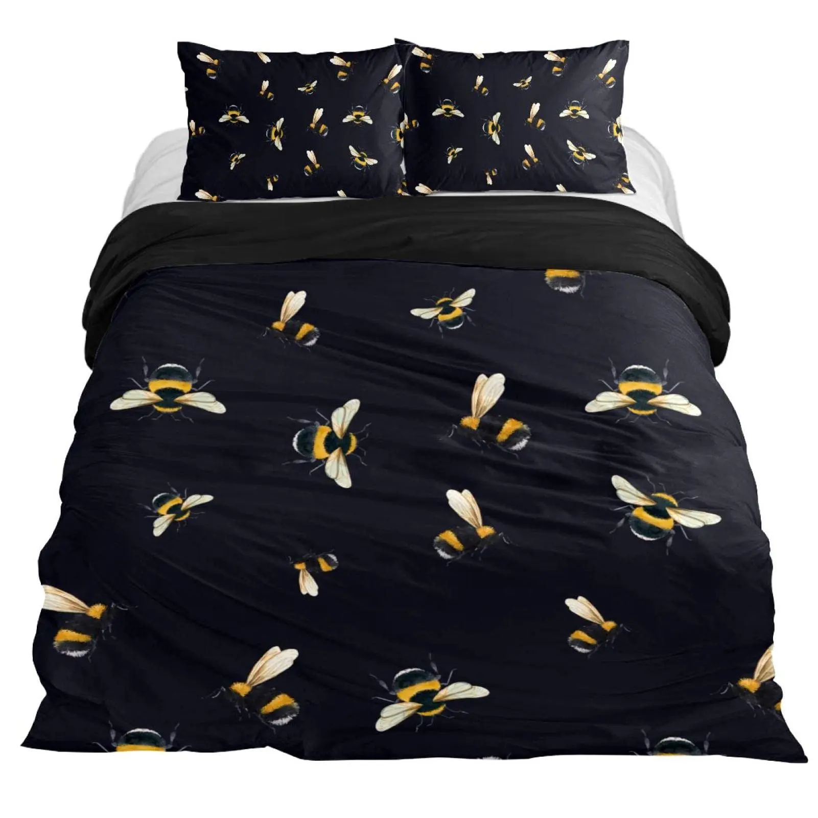 

Комплект постельного белья с красивым шмелем, 3 шт., легкое микроволокно, 1 пододеяльник, 2 Наволочки, удобный, дышащий, мягкий, прочный