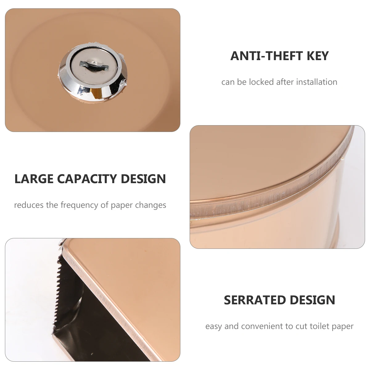 

Stainless Steel Tissue Holder Wall Mount Modern Design Easy Install Anti Splashing Toilet Bathroom Hotel Use for Home