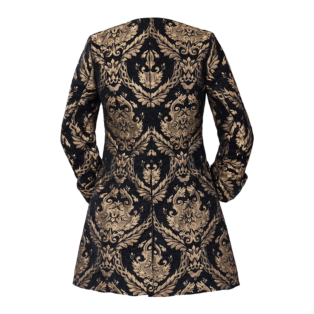 고딕 귀족 남자 코트 골드 블랙 블루 브로케이드 코트 중세 고딕 엘리자베스 빅토리아 재킷 할로윈 파티 복장