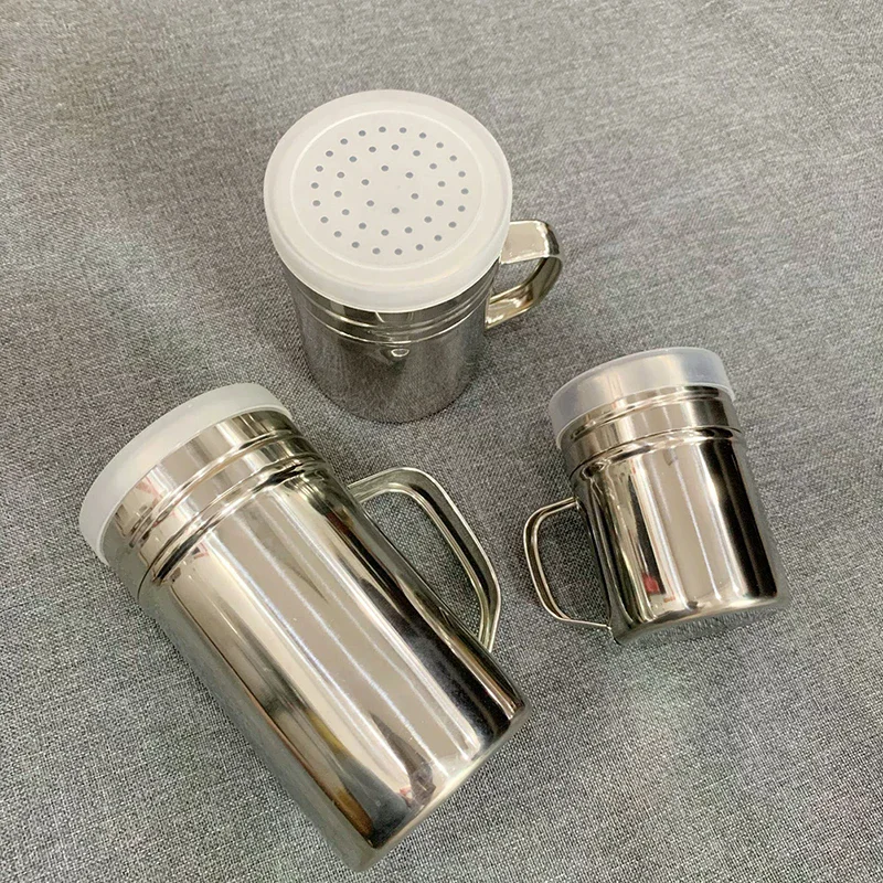1pcs Kitchen Tool Handle Shaker Pepper Sugar Salt Stainless Steel Dispenser No Clog Pour Easy