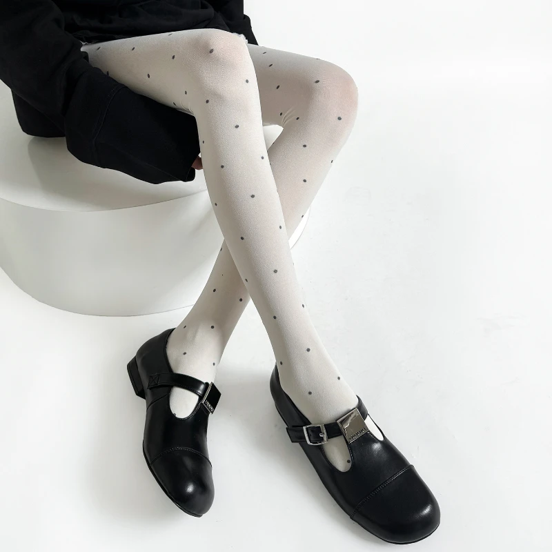 Polka Dot Tights Pantyhose Sweet Girls Thigh High Stockings Women Tights Lingerie Sexy Slim Stockings Pantyhose Female Hosiery