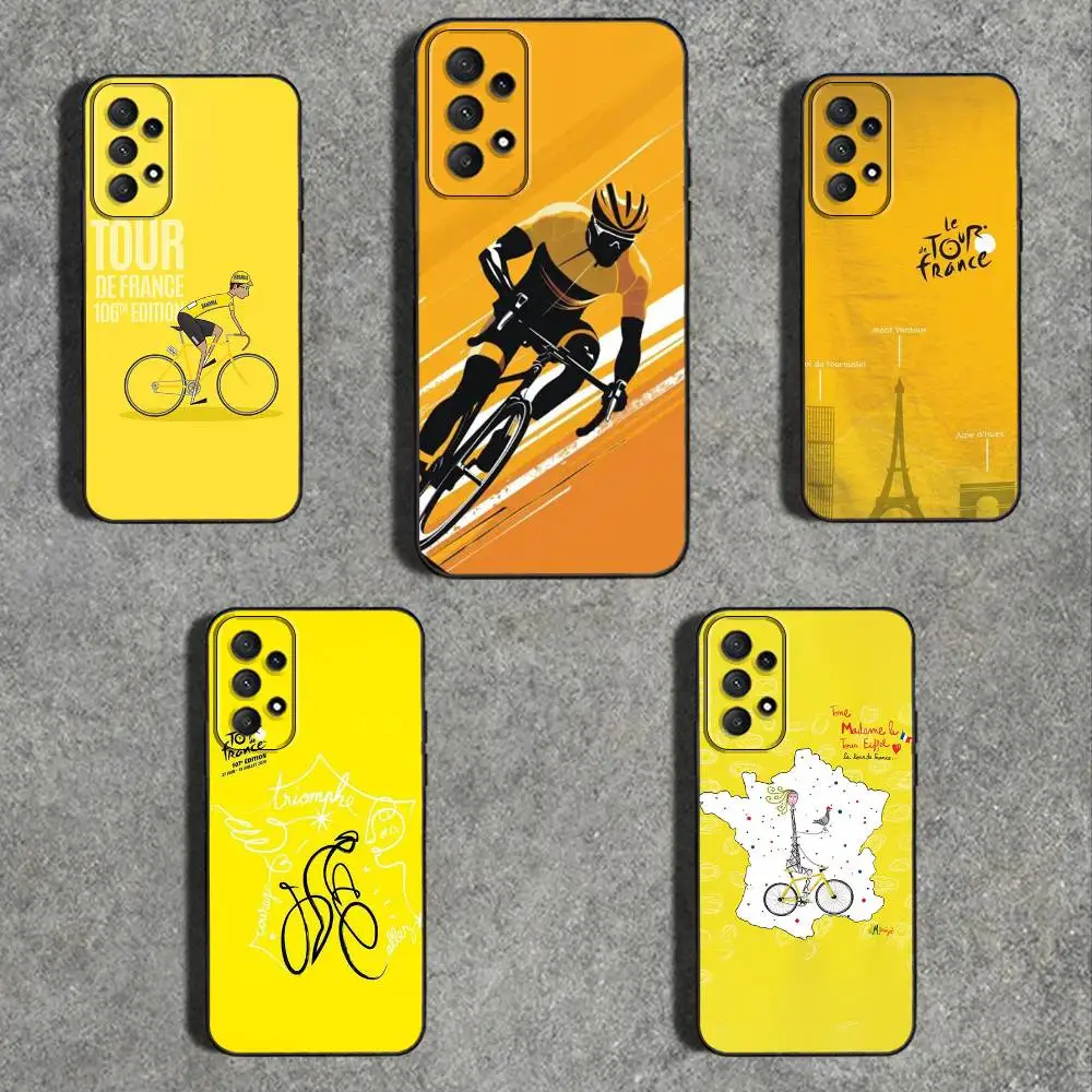 

T-TOUR-DE-F-FRANCE Phone Case For Samsung Galaxy A 91,80,73,72,71,53,52,51,22,5G Shockproof Soft Black Cover