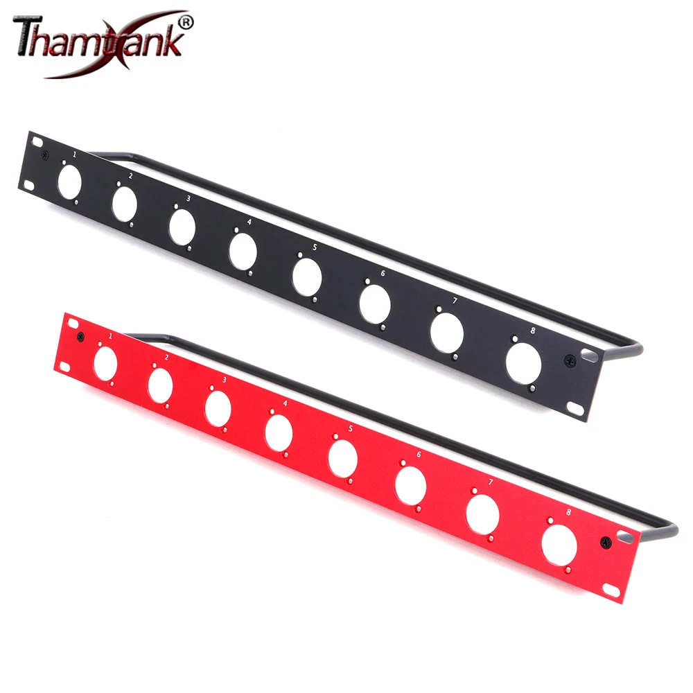 

1U Rack Panel 8D XLR Audio Rack Mount Panel,8 Way 1U Flight Case Mount 8 Channel 3Pin XLR Male/Female Chassis Mount Connectors