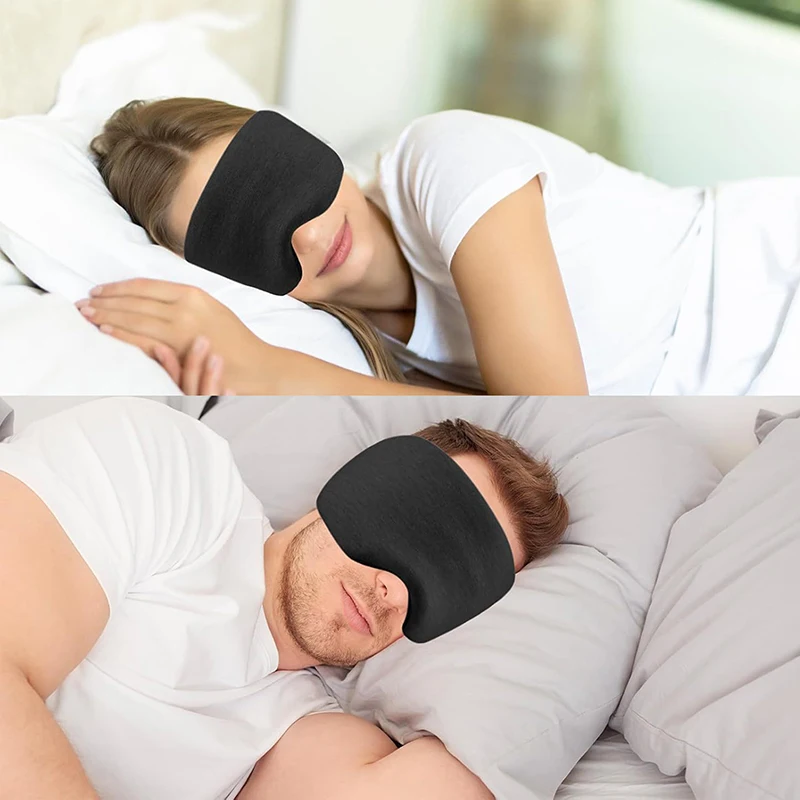 Masque oculaire de sommeil 3D pour hommes et femmes, 100% occultant, zéro pression oculaire, couverture oculaire réglable, aide au sommeil, masque de cou