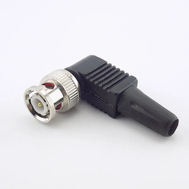 10pcs BNC Male Connector 90 degree adapter for Twist-on Coaxial RG59 Cable for CCTV video audio diy Security System D5