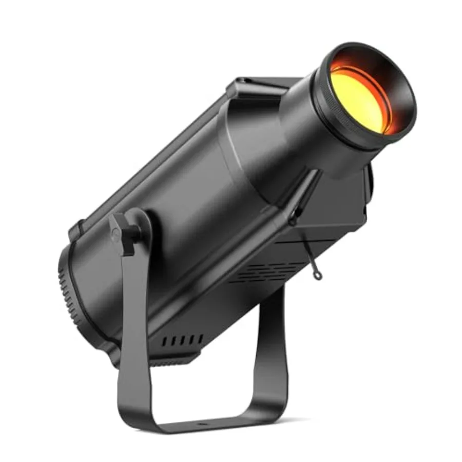 

100W Profile Stage Spotlights RGB 3in1 Pinspot Lights 25 Beam Angle 3200K-5600K COB LED Uplights DMX512 Disco DJ Lights for Sho