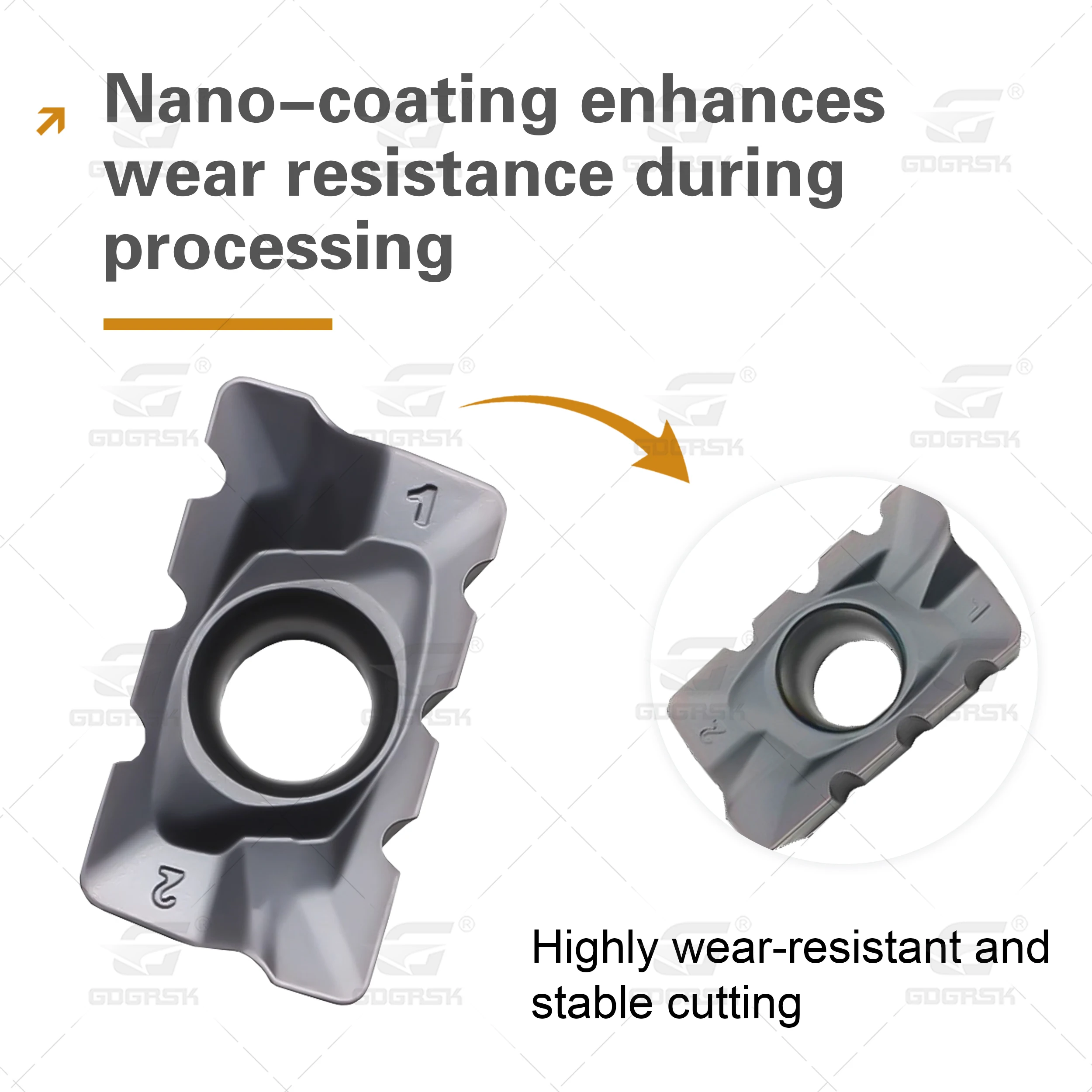 إدراج الطحن الخام APMT1604/1135 قواطع طحن الذرة قواطع الطحن المسننة مع حافة متموجة الأخدود مخرطة CNC شفرات القطع