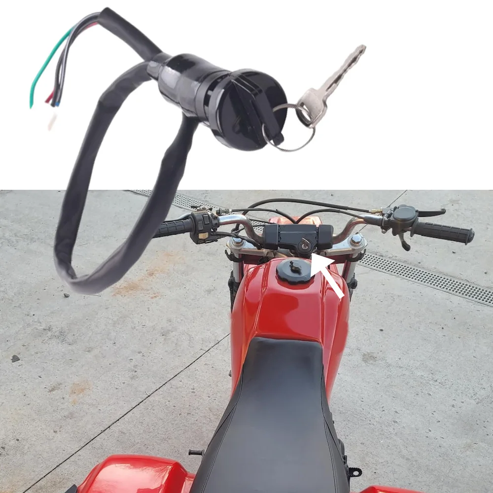 

35100-HA6-007 для Honda ATC250SX 1985-1987 черный ключ зажигания в сборе с 2 контактами 35100-HA6-682 35100-HA6-681