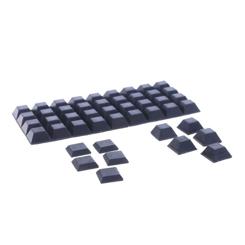 40 Pcs Square Rubber Feet Self-Adhesive Bumper Door Buffer Stop Furniture Pads