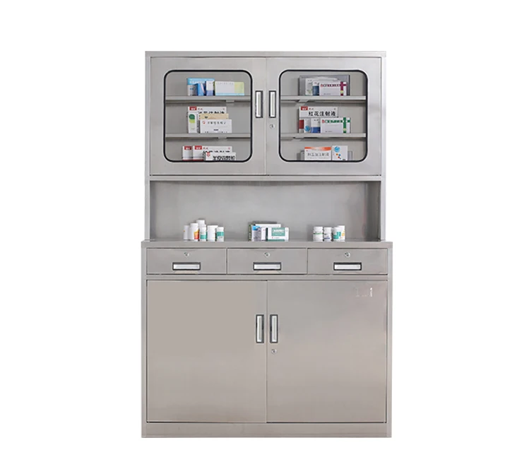 2 door metal filing cabinet Hospital Equipment Metal Cabinet Stainless Steel medical Cabinet