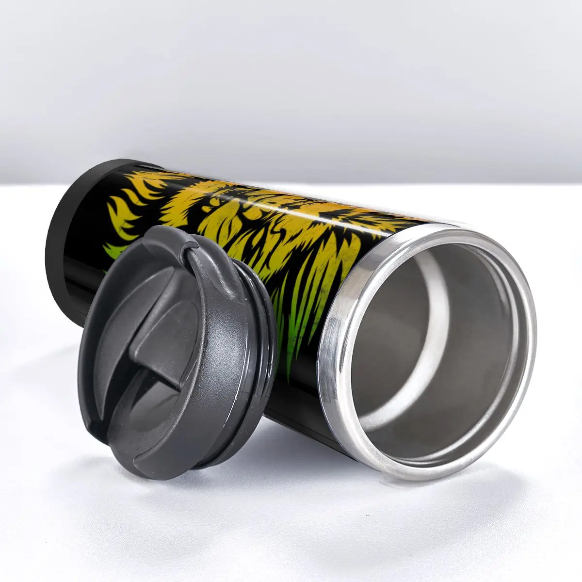 Lion Of Judah Rasta Reggae Essential Double Insulated Water Cup Novelty Thermos flask Mug Heat Insulation multi-function cups