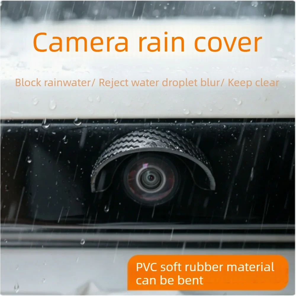2PCS Universal Car Backup Camera Rain Shield Self-Adhesive Waterproof Protector Reverse Camera Protective Rain Cover for Vehicle
