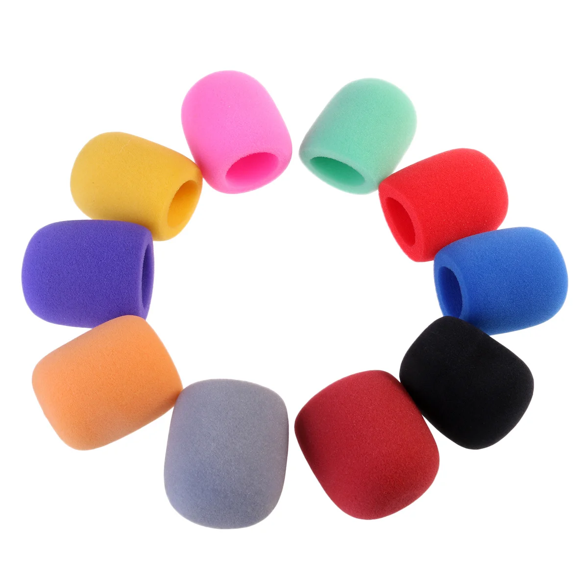 Nuolux 10 Colors 75mm Inner 35mm Outer 60mm Microphone Windshield Cover Highdensity Foam Wind Interference Protection