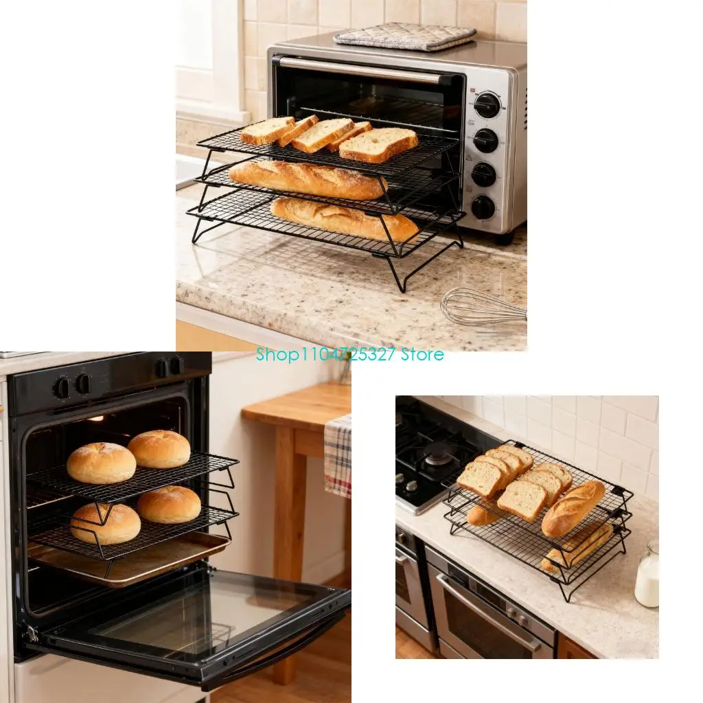 

D8KF 4-слойный набор охлаждающих стоек для экономии места для хлебных тортов, обезвоживания, равномерного рассеивания тепла для