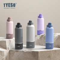 TYESO 1200ML Stainless Steel Thermo Bottle Tumbler 40OZ Portable Vaccum Insulated Cup Large Capacity Sports Thermos Water Bottle